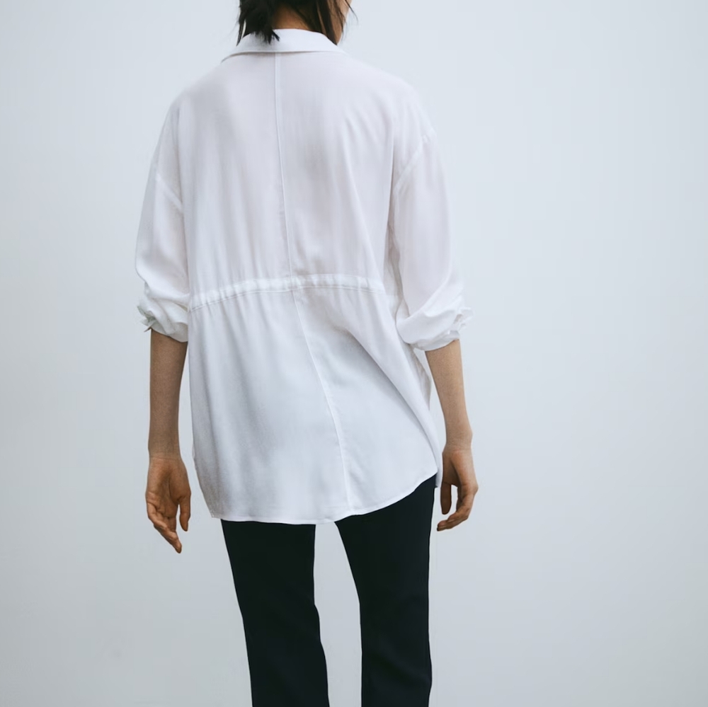 💙 MAMA Tie-belt Maternity Blouse - Picture 8 of 10
